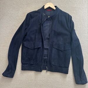 Fay Suede Navy Jacket - size M